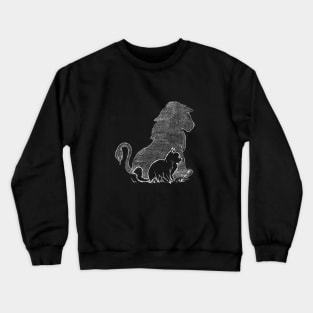 Cat and a Lion Crewneck Sweatshirt